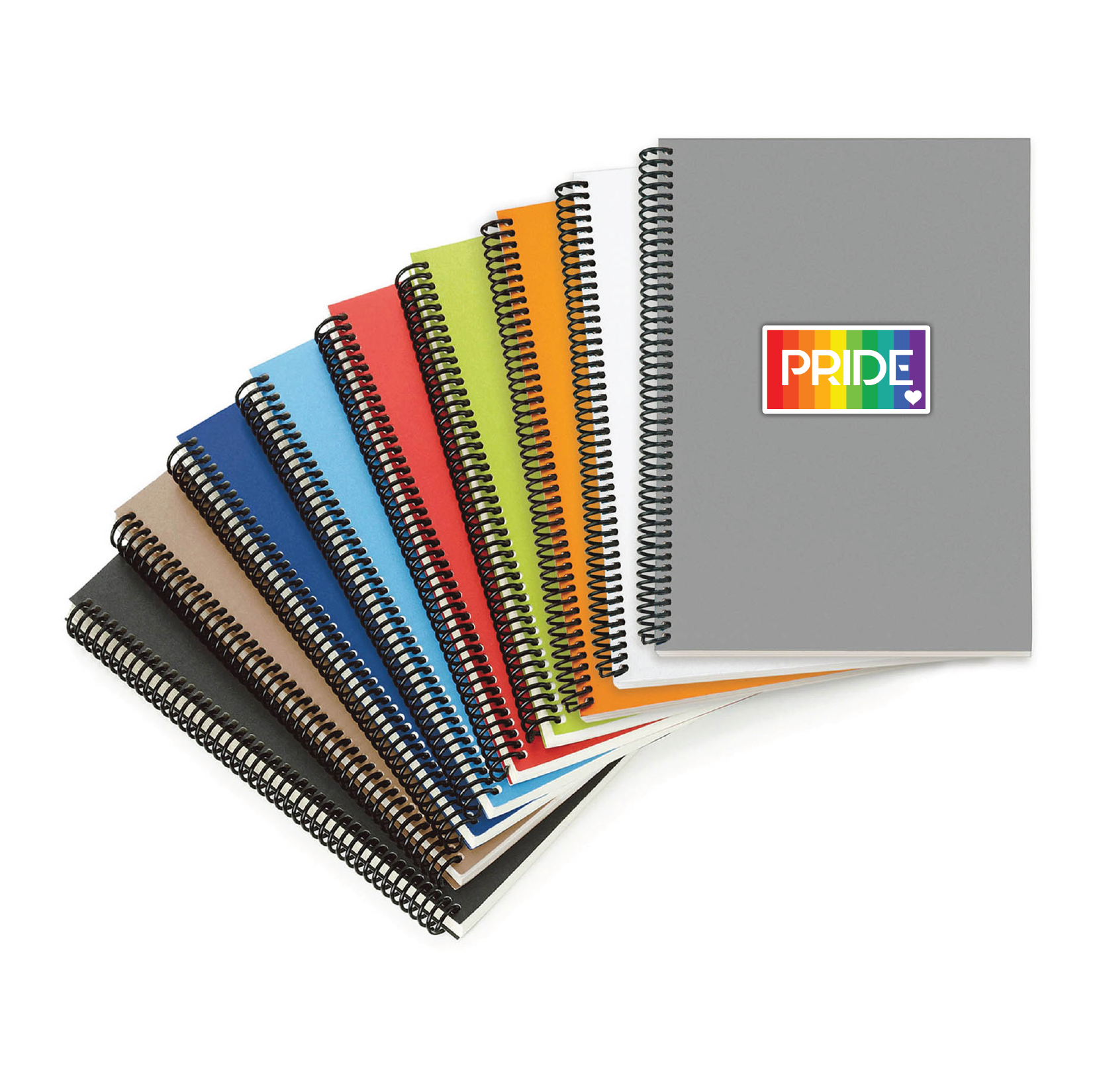 PRIDE coil-bound notebooks